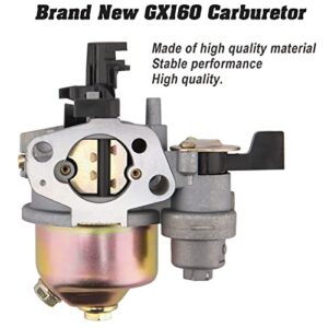 GX160 Carburetor GX200 Carburetor Kit for Honda GX120 GX140 GX160 GX168 GX200 5HP 5.5HP 6.5HP Engine Carb, Replaces# 16100-ZH8-W51 16100-ZH8-W61 16100-ZE1-814 16100-ZE1-825