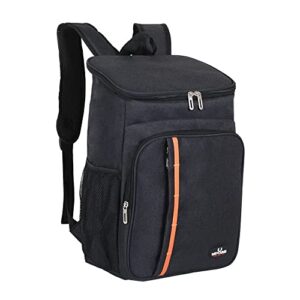cooler backpack 20l insulated backpack coolers lightweight leak-proof (black)