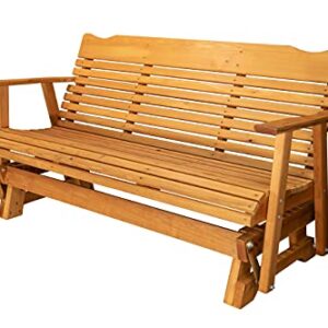 Kilmer Creek Rustic Finished 5' Cedar Porch Glider, Amish Crafted