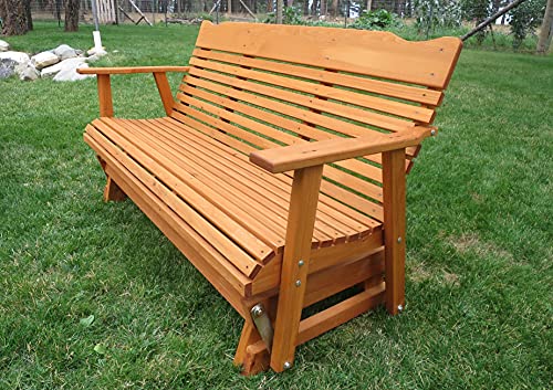 Kilmer Creek Rustic Finished 5' Cedar Porch Glider, Amish Crafted