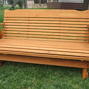 Kilmer Creek Rustic Finished 5' Cedar Porch Glider, Amish Crafted