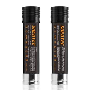 shentec 2 pack 3.5ah 3.6v replacement battery compatible with black & decker versapak vp100 vp105 vp110 vp142 vp143 sears-craftsman pivot180 plr36nc s100 s110 151995-03 387854-00 383900-03, ni-mh