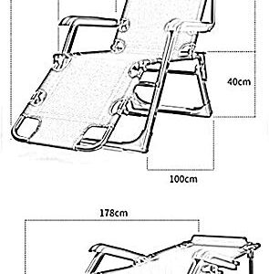 WANGFENG Foldable Deck Chair, Garden Lounge Chair Office Break Nap Backrest Chair Household Multifunction Adjustable Chair, Maximum Load Capacity 200kg (Color : A)