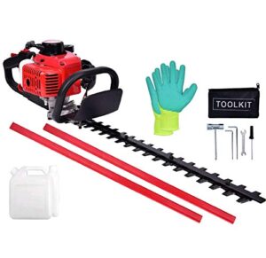 easyg 23.6cc hedge trimmer,24 in 2-stroke powerful gas hedge trimmer,comes with safety accessories