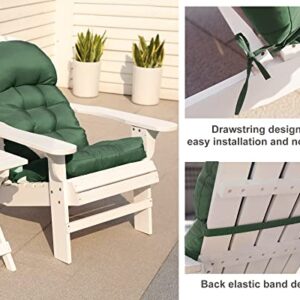 COSNUOSA Rocking Chair Cushion High Back Adirondack Chair Cushion Waterproof Patio Cushions for Outdoor Furniture Dark Green