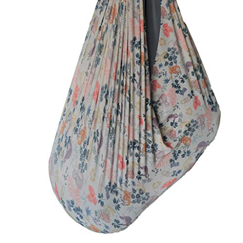 SENSORY4U Sensory Swing (Double Layered Sloth Print or Gray Fabric) Indoor Therapy Swing Snuggle Cuddle Hammock Cacoon for Children with Autism ADHD and Aspergers