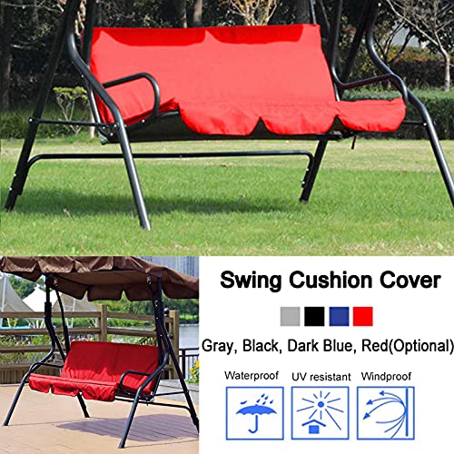 Oumefar Swing Cushion Waterproof Lightweight Swing Seat Cover for Garden for Patio(red)