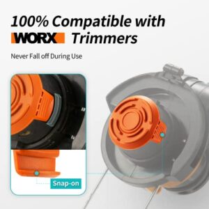 YWTESCH Spool Cap Cover for Worx,Trimmer Replacement Spool Cap Covers for Worx,Suitable for Worx Weed Eater (3 Pack)