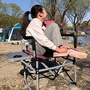 iClimb 1 Heavy Duty Compact Folding Chair and 1 Padded Rocking Folding Chair Bundle for Two Person Camping Patio Porch Backyard Lawn Garden Balcony Concert BBQ Indoor Outdoor