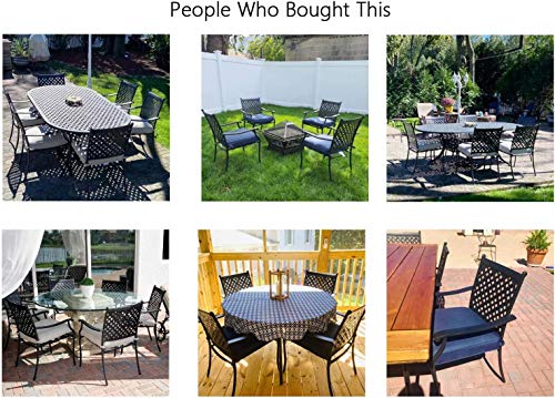 PatioFestival Patio Dining Chairs Stackable Outdoor Chairs Dining Furniture Set of 4,All Weather Frame with Thick Cushion for Porch,Yard,Balcony,Kitchen