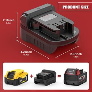 for Dewalt 18V/20V Max Battery Adapter Convert to for Milwaukee M18 18V Tool Use