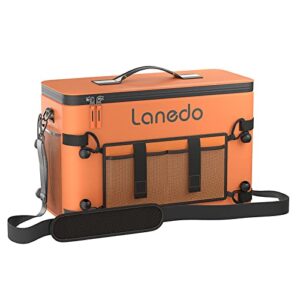 lanedo 34-can soft-sided cooler – collapsible, leak-proof, use as a beach cooler, soft ice bag, ice chest, or travel cooler for food shopping, camping, kayaking, fishing, and multi-person lunch bag.