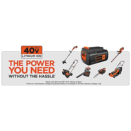 BLACK+DECKER 40V MAX* Cordless Hedge Trimmer with POWERCOMMAND Powercut, 24-Inch (LHT341FF)