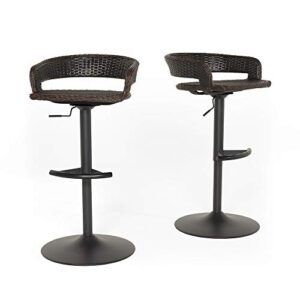 rst brands portofino outdoor bar stool patio furniture set, espresso (ip-pebs2-poriii)