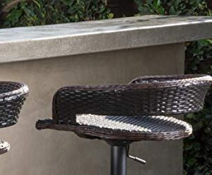 RST Brands Portofino Outdoor Bar Stool Patio Furniture Set, Espresso (IP-PEBS2-PORIII)