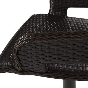 RST Brands Portofino Outdoor Bar Stool Patio Furniture Set, Espresso (IP-PEBS2-PORIII)