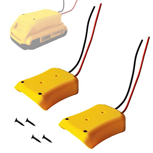 SKCMOX Power Wheels Battery Adapter Fit for DeWalt 20V Battery Connector with 12awg Wires 2Packs