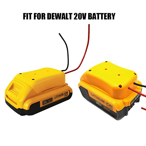 SKCMOX Power Wheels Battery Adapter Fit for DeWalt 20V Battery Connector with 12awg Wires 2Packs