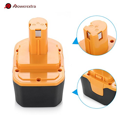 Powerextra 2 Pack 3700mAh Ryobi 14.4V Battery Compatible with Ryobi R10521 RY6201 RY6202 130224010 130224011 130281002 1314702 1400144 1400655 1400656 1400671 4400011 Tool