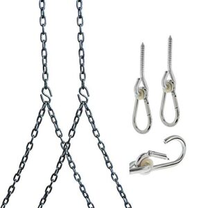 barn-shed-play heavy duty 700 lb stainless steel porch swing hanging chain kit (8 foot ceiling)
