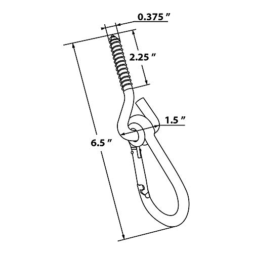 Barn-Shed-Play Heavy Duty 700 Lb Stainless Steel Porch Swing Hanging Chain Kit (8 Foot Ceiling)