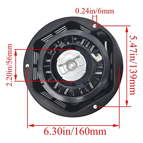 WOTIAN Recoil Starter for Champion 212cc 196cc 224cc Pull Start Assembly Generator Parts Part#22.061000.00 with 4.26' Pull Cord