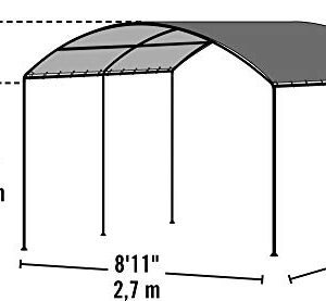 ShelterLogic Outdoor 9' x 16' Monarc Gazebo Canopy with Waterproof and Sun Protection Shade Cover