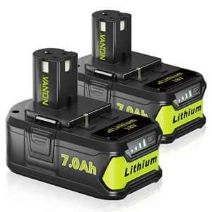 vanon replacement for ryobi 18v battery 7.0ah 2pack lithium ion batteries replacement for ryobi cordless tools 18v battery one plus p108 p107 p105 p104 p103 p102.