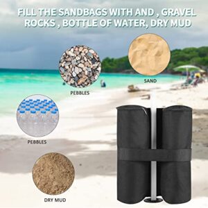 Canopy Weight Bags 120 LB for Pop up Canopy Tent, Leg Weights Sand Bags for Instant Outdoor Sun Shelter Canopy, 4-Pack (Sand Not Included)