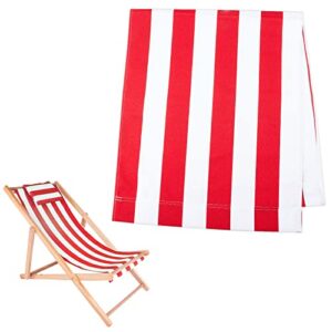 ahandmaker beach sling chair replacement canvas, red and white stripes casual simple sling chair replacement fabric for home beach chair sling chair (44.69×17.13inch)
