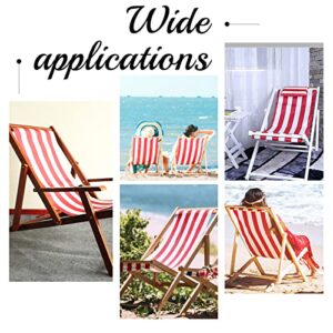 AHANDMAKER Beach Sling Chair Replacement Canvas, Red and White Stripes Casual Simple Sling Chair Replacement Fabric for Home Beach Chair Sling Chair (44.69x17.13inch)