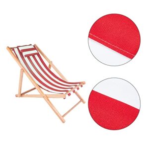 AHANDMAKER Beach Sling Chair Replacement Canvas, Red and White Stripes Casual Simple Sling Chair Replacement Fabric for Home Beach Chair Sling Chair (44.69x17.13inch)