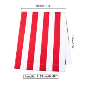 AHANDMAKER Beach Sling Chair Replacement Canvas, Red and White Stripes Casual Simple Sling Chair Replacement Fabric for Home Beach Chair Sling Chair (44.69x17.13inch)