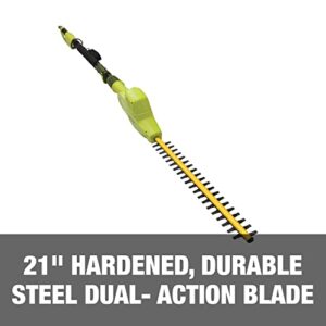 Sun Joe SJH902E 21-inch, 4-Amp, Multi-Angle Electric Telescoping Pole Hedge Trimmer