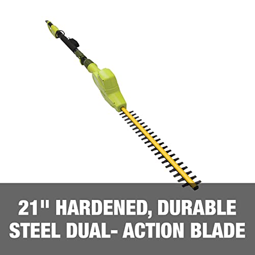 Sun Joe SJH902E 21-inch, 4-Amp, Multi-Angle Electric Telescoping Pole Hedge Trimmer