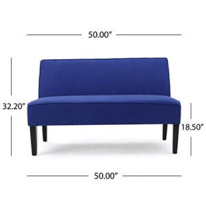 Christopher Knight Home Dejon Fabric Loveseat, Royal Blue, Dimensions: 30.00”D x 50.00”W x 32.20”H