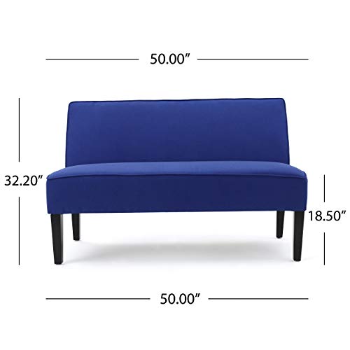 Christopher Knight Home Dejon Fabric Loveseat, Royal Blue, Dimensions: 30.00”D x 50.00”W x 32.20”H