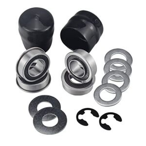 9040h front wheel bushing to bearing conversion kit compatible with craftsman, poulan, husqvarna, jonsered, murray lawn mower fits 532009040, 532124959, 91334, 491334ma, 5920h, 9040hr, 9040n