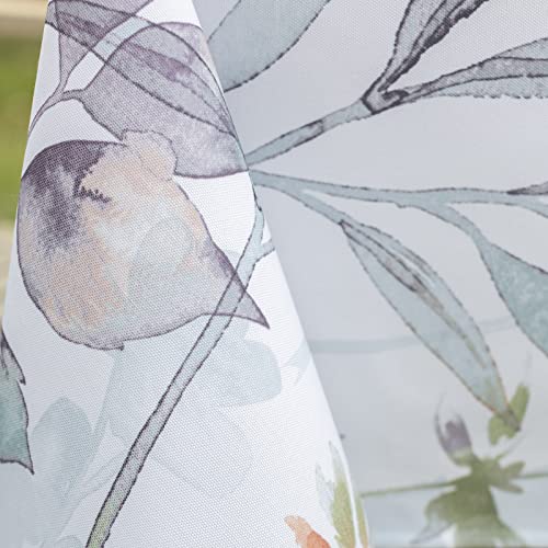 Benson Mills Indoor-Outdoor Spillproof Fabric Tablecloth for Spring/Summer/Party/Picnic (60" x 84" Rectangular, Botanica)