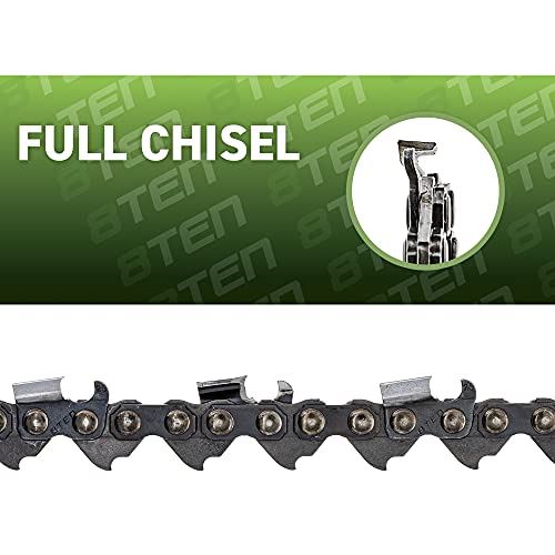 8TEN Chainsaw Chain for Husqvarna 345 351 350 340 353 455 Rancher Jonsered 18 inch Bar .050 Gauge .325 Pitch 72DL (1 Chain)