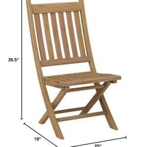 Modway EEI-2702-NAT Marina Premium Grade A Teak Wood Outdoor Patio Folding Chair, Natural