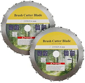 brush cutter blades 9″ x 20 tooth，2 pcs chainsaw weed eater saw blades with 2 round files and 4 washers for brush cutters, string trimmers and weed wacker