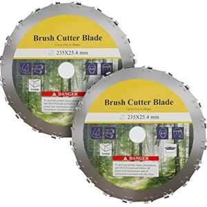 Brush Cutter Blades 9" x 20 Tooth，2 Pcs Chainsaw Weed Eater Saw Blades with 2 Round Files and 4 Washers for Brush Cutters, String Trimmers and Weed Wacker