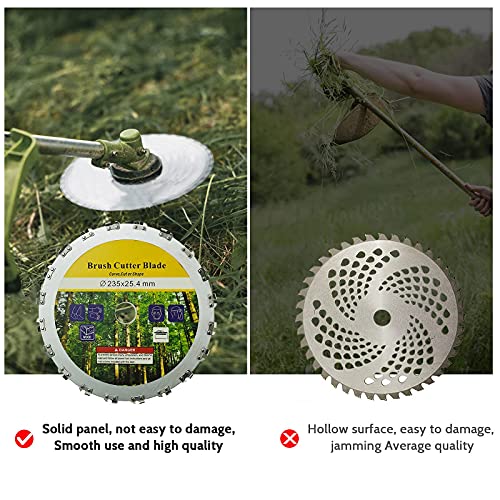 Brush Cutter Blades 9" x 20 Tooth，2 Pcs Chainsaw Weed Eater Saw Blades with 2 Round Files and 4 Washers for Brush Cutters, String Trimmers and Weed Wacker