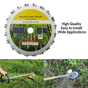 Brush Cutter Blades 9" x 20 Tooth，2 Pcs Chainsaw Weed Eater Saw Blades with 2 Round Files and 4 Washers for Brush Cutters, String Trimmers and Weed Wacker