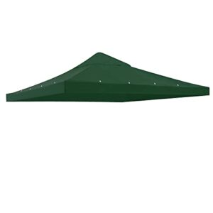yescom 10’x10′ gazebo top replacement for 1 tier outdoor canopy cover patio garden yard dark green y0041007