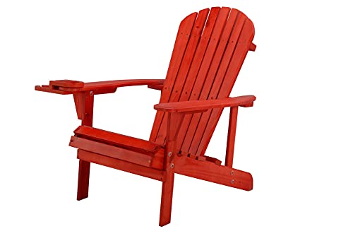 WUnlimited SW2101RDSET2 Set Adirondack Chairs, Red 27.75 x 33 x 33.75