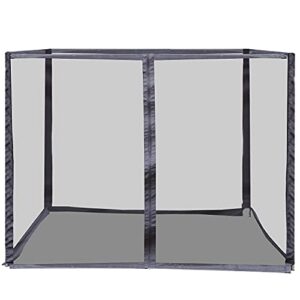 mosquito netting mesh sidewalls replacement for 10’x10′ pop up canopy tent or gazebo, black(3m x 3m)