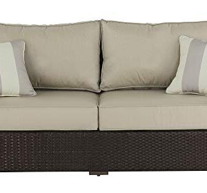 Serta Laguna Resin Outdoor Patio Furniture Collection, Sofa, Brown Wicker