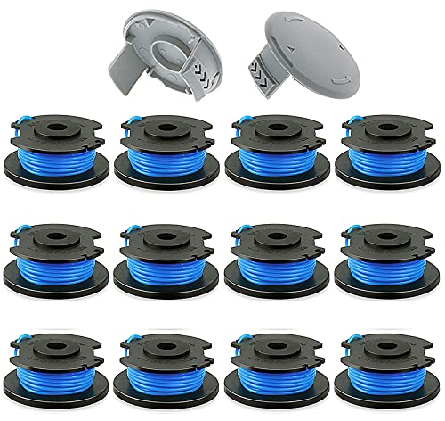 Replacement String Trimmer Spool for Ryobi Weed Wacker String,11ft 0.065" String Trimmer Line for ryobi String Trimmer Refill,for Ryobi One+ AC14RL3A 18v 24v and 40v Cordless Weed Eater(12 + 2Pack)